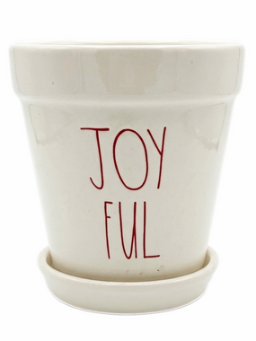Rae Dunn Artisian Collection Small 5” Ceramic 'JOYFUL' Planter Pot
